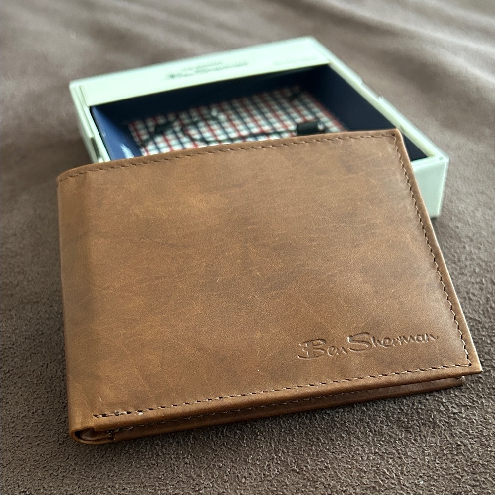 Ben Sherman Bifold Tan Leather Wallet